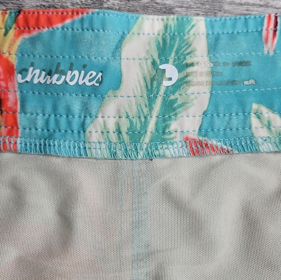 Chubbies Men's Mesh Lined Swim Trunks Large Tropical Hawaiian Floral - Picture 4 of 10